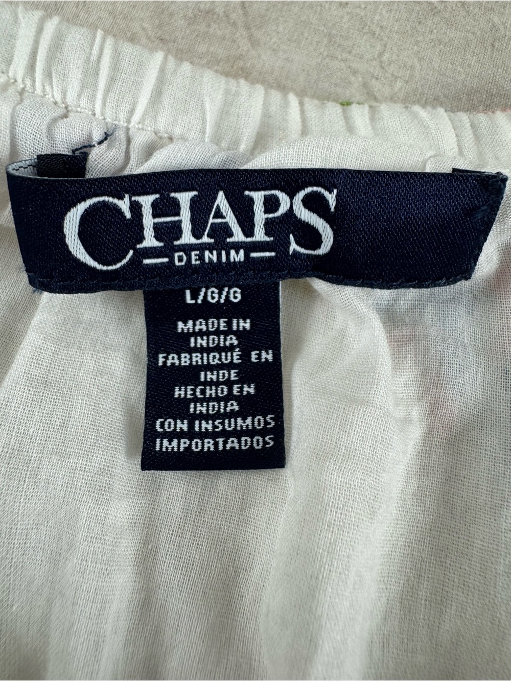 Chaps White Tiered Maxi Skirt with Pink, Blue & Green Floral Print Large - Picture 7 of 11